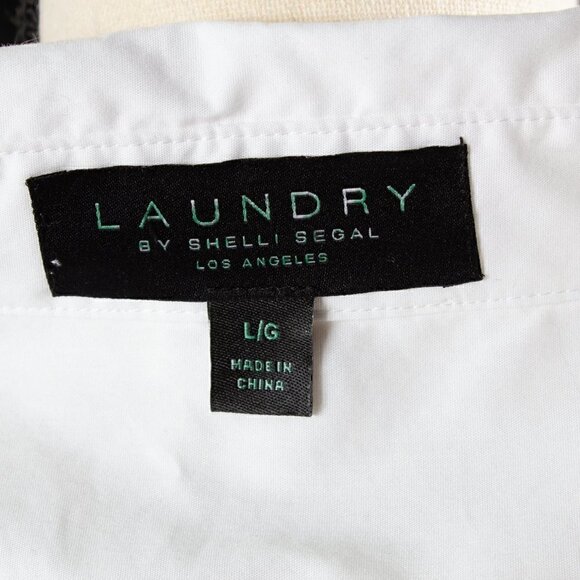 Laundry by Shelli Segal Embroidered & Lace Top, Size Large - Picture 6 of 7